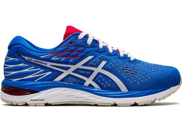 Asics Hardloopschoenen Heren, GEL-CUMULUS Wit/Blauw - Asics Belgie | B9387164-KQ